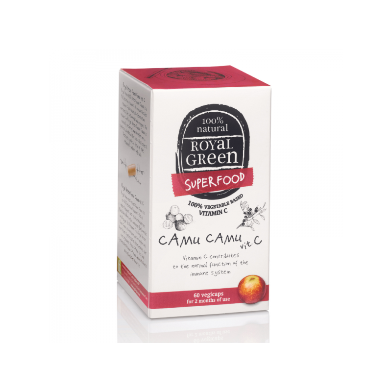 ROYAL GREEN vitaminas C CAMU CAMU, 500 mg, 60 kaps.