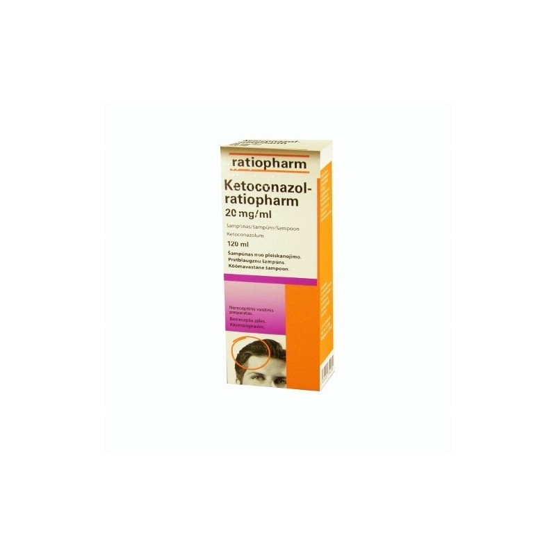 KETOCONAZOL RATIOPHARM 20 mg/ml šampūnas 120 ml