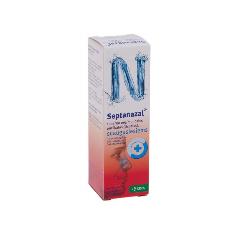 SEPTANAZAL 1 mg/50 mg/ml nosies purškalas 10 ml