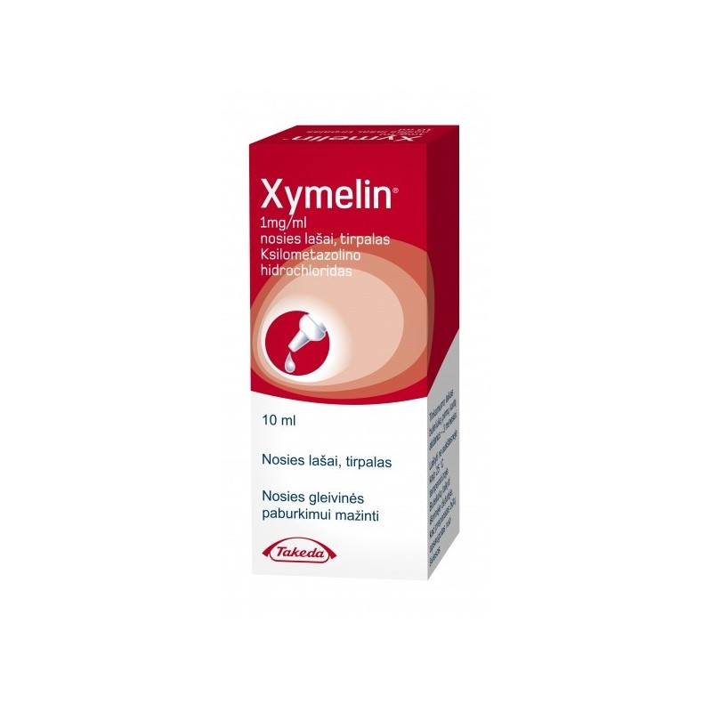 XYMELIN 1mg/ml nosies lašai (tirpalas) 10 ml