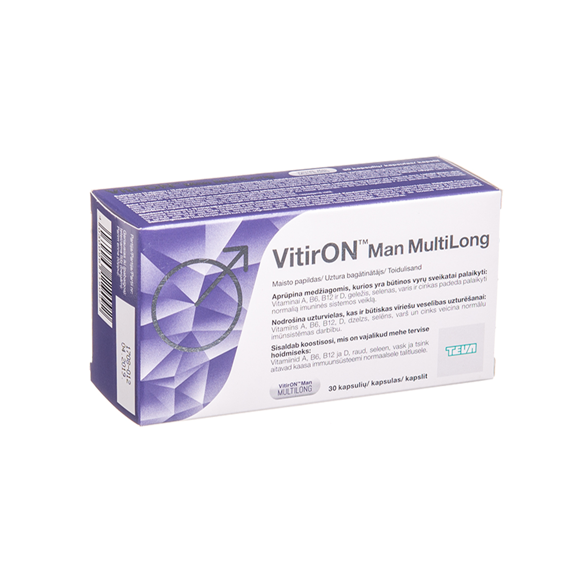 VITIRON MAN MULTILONG, 30 kapsulių