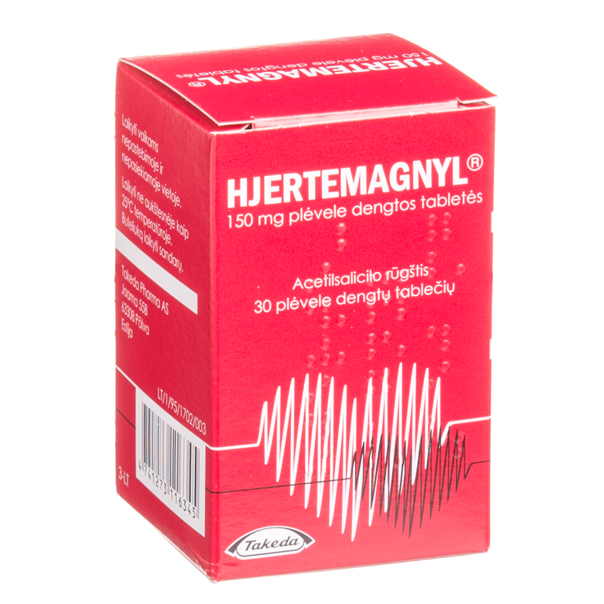 HJERTEMAGNYL, 150 mg, plėvele dengtos tabletės, N30