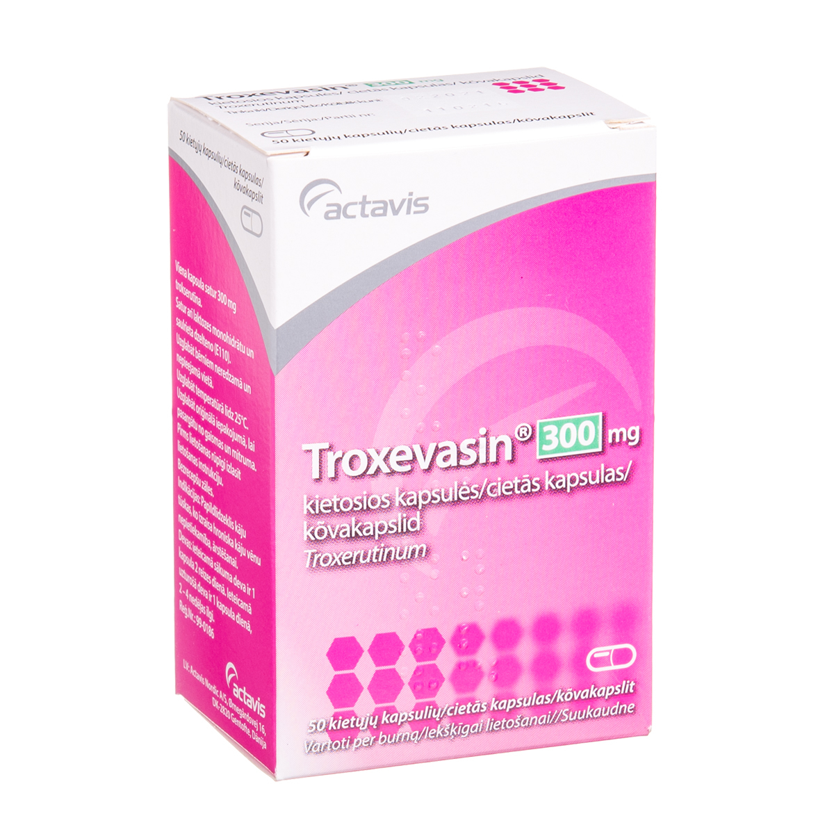 TROXEVASIN, 300 mg, kietosios kapsulės, N50