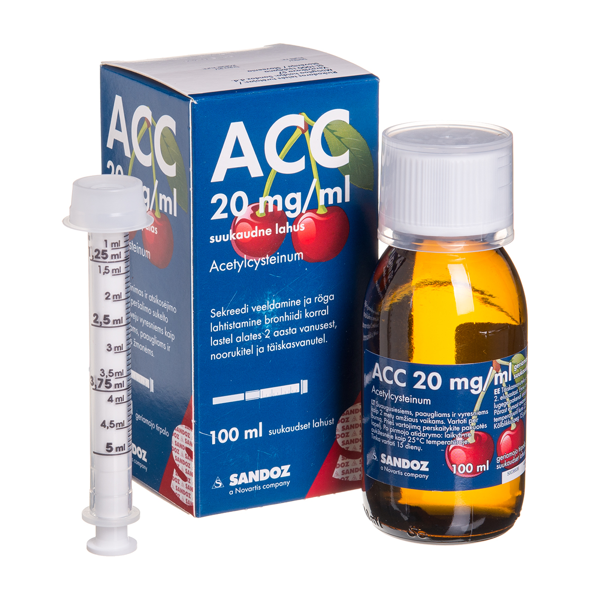 ACC, 20 mg/ml, geriamasis tirpalas, 100 ml