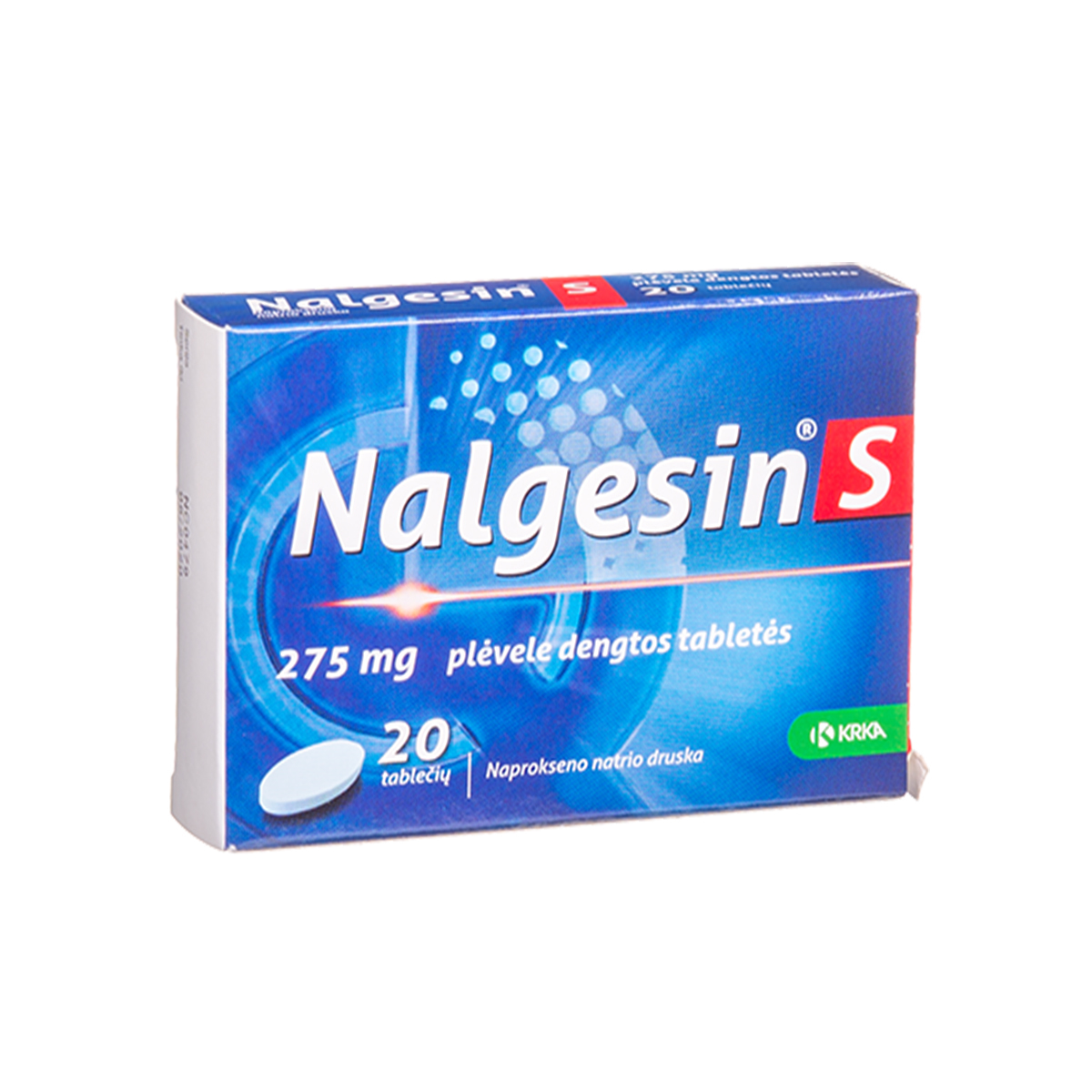 NALGESIN S, 275 mg, plėvele dengtos tabletės, N20