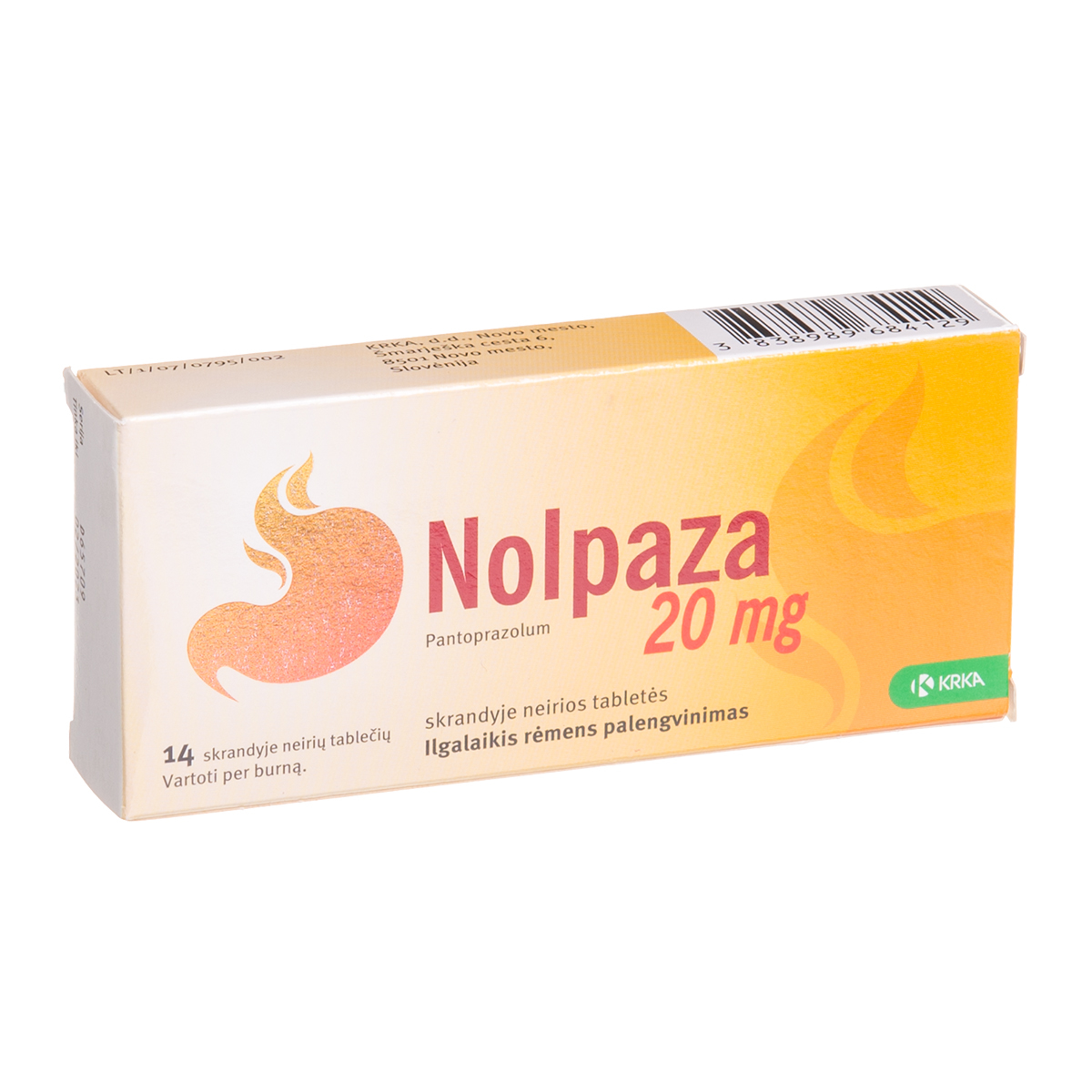 NOLPAZA, 20 mg, skrandyje neirios tabletės, N14
