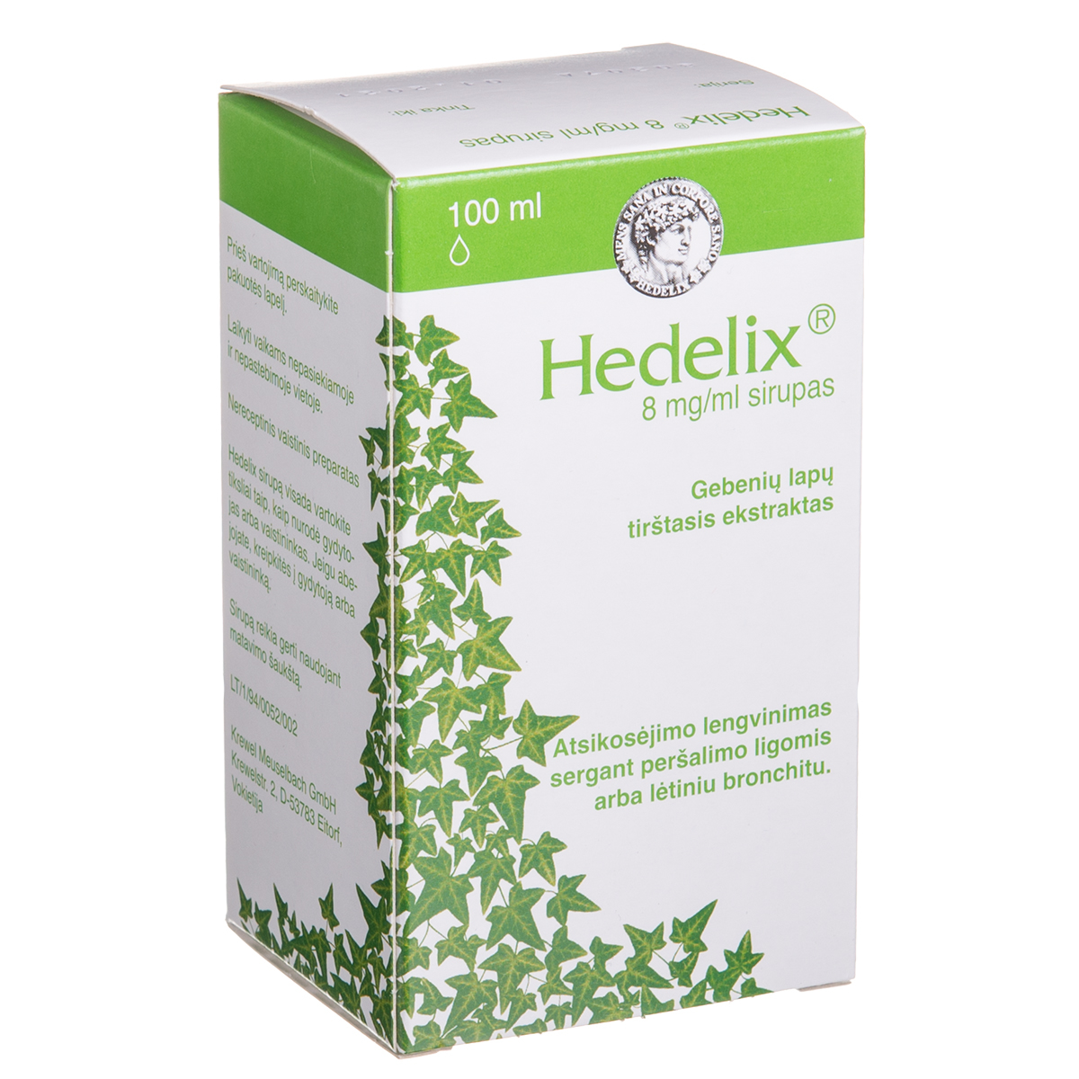 HEDELIX, 8 mg/ml, sirupas, 100 ml