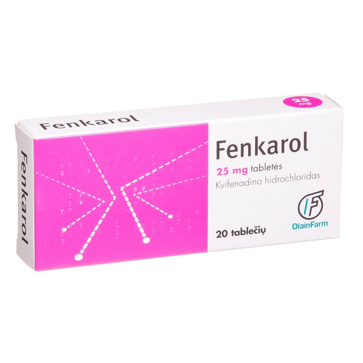 FENKAROL, 25 mg, tabletės, N20