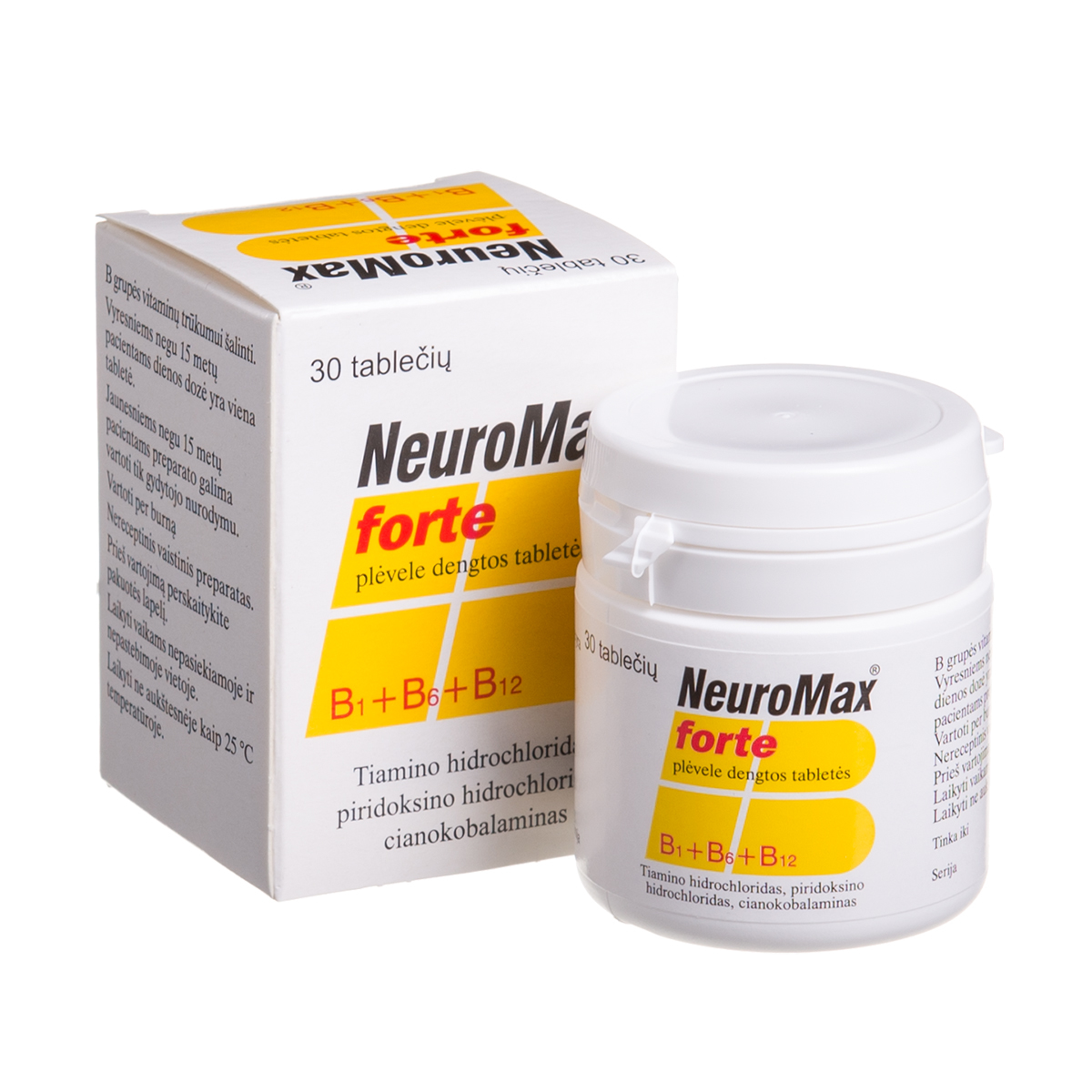 NEUROMAX FORTE, plėvele dengtos tabletės, N30