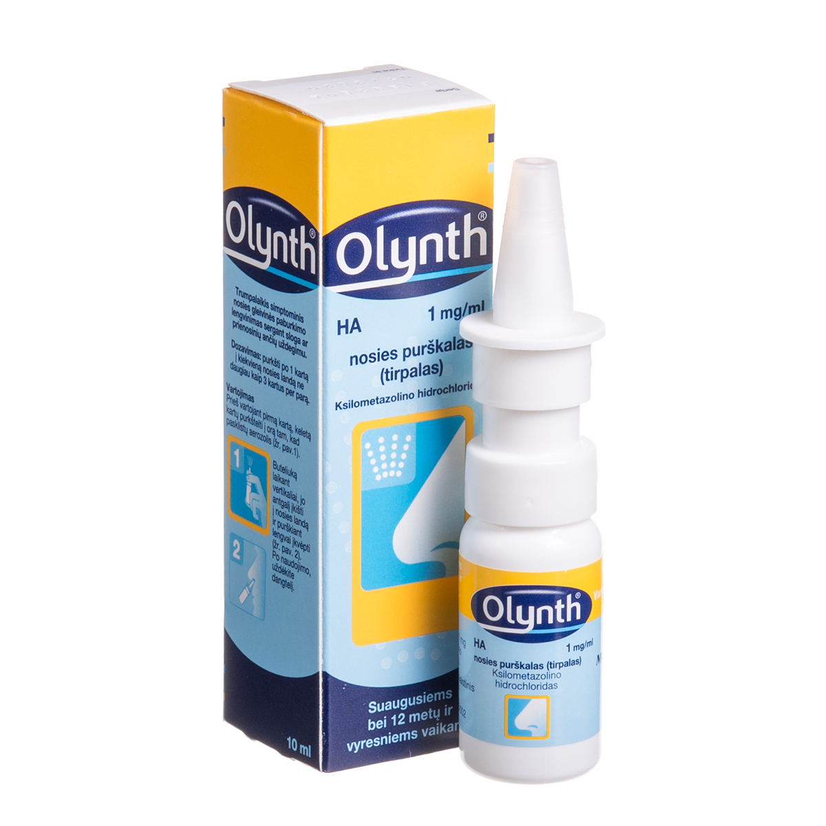 OLYNTH HA, 1 mg/ml, nosies purškalas (tirpalas), 10 ml