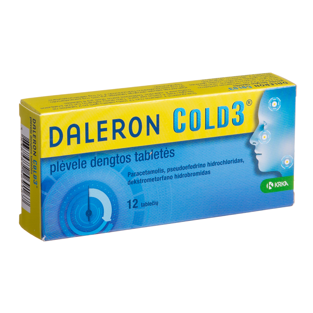DALERON COLD3, plėvele dengtos tabletės, N12