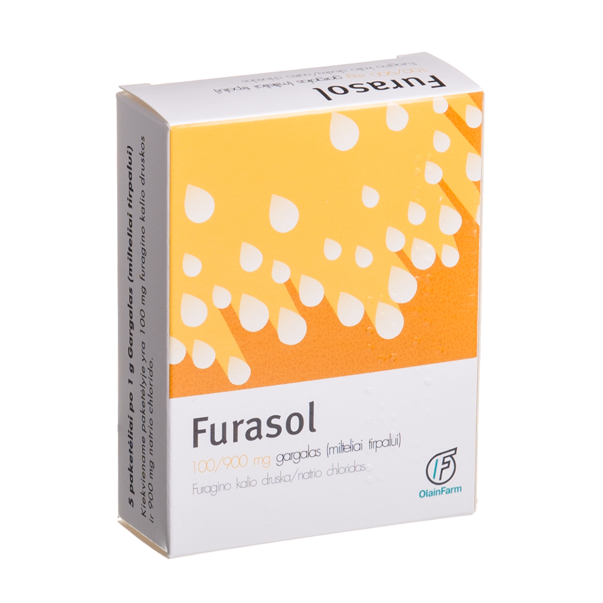 FURASOL, 100/900 mg, gargalas, milteliai tirpalui, N5