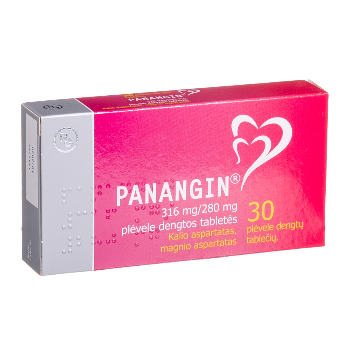 PANANGIN, 316 mg/280 mg, plėvele dengtos tabletės, N30