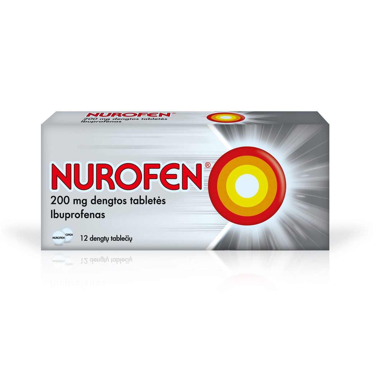 NUROFEN, 200 mg, dengtos tabletės, N12