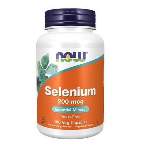 NOW Selenium 200 µg 180 Kapsulių (180 porcijų)