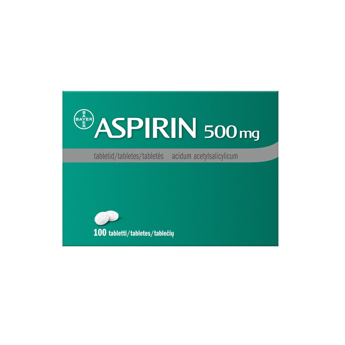 ASPIRIN, 500 mg, tabletės, N100
