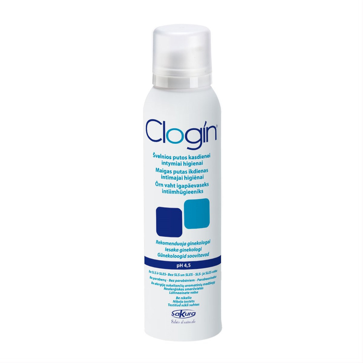 CLOGIN, intymios higienos prausimosi putos, pH 4,5, 150 ml
