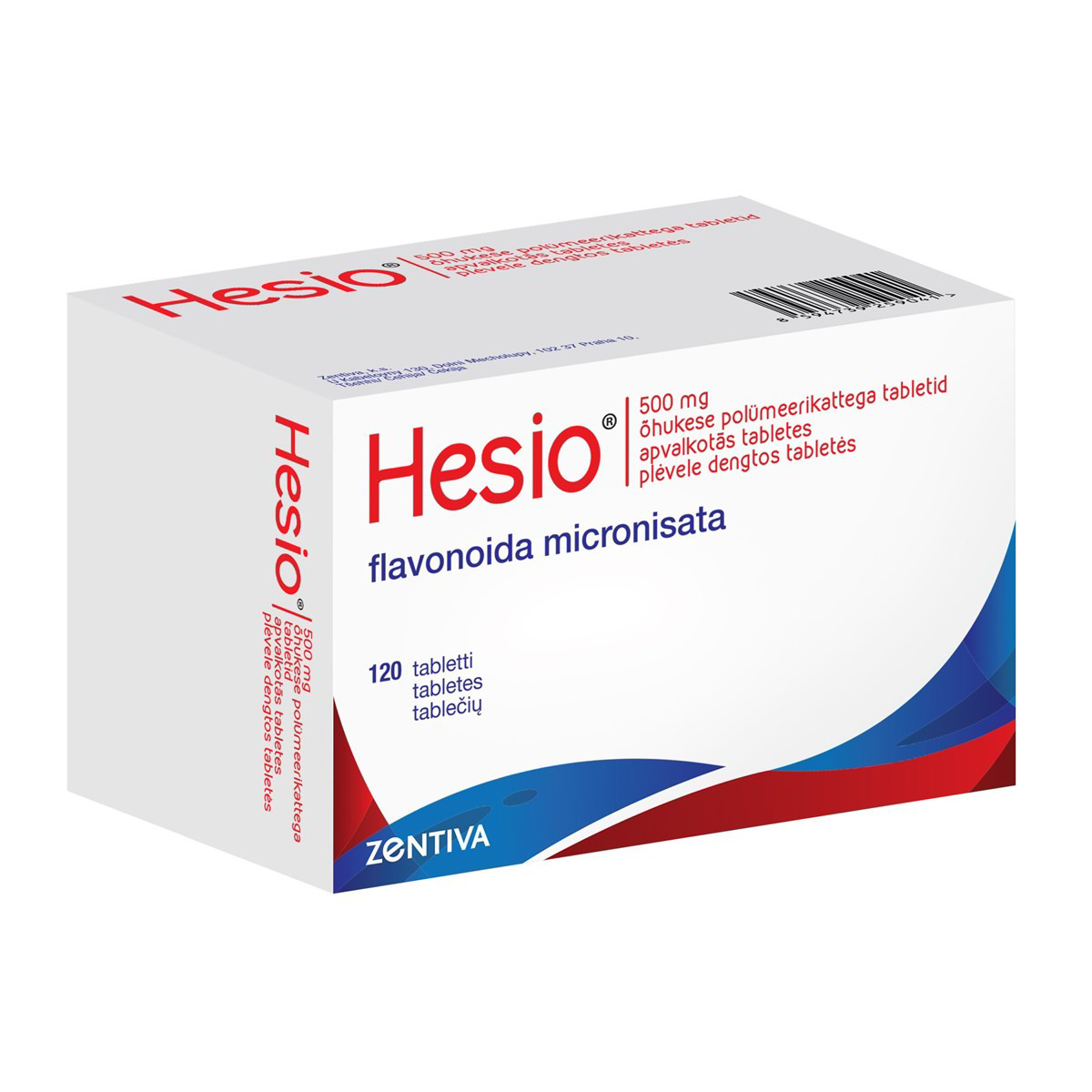 HESIO 500 mg, plėvele dengtos tabletės, N120
