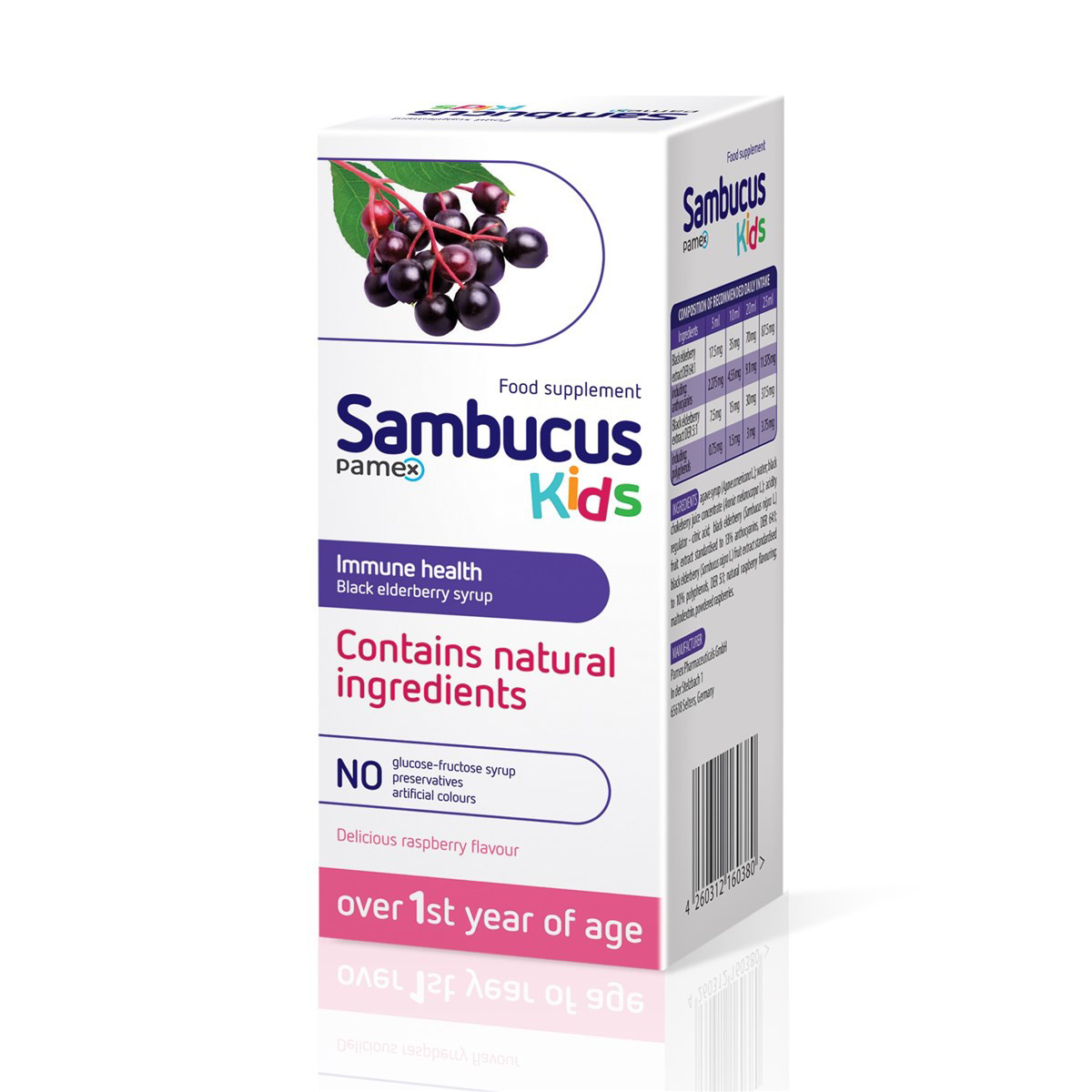 SAMBUCUS KIDS, sirupas, 120 ml