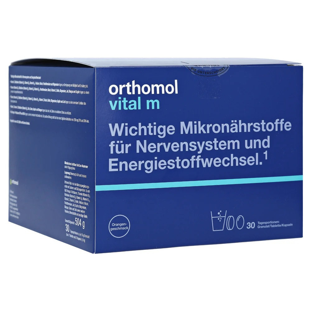 ORTHOMOL VITAL M, milteliai, tabletės ir kapsulės, 30 porcijų