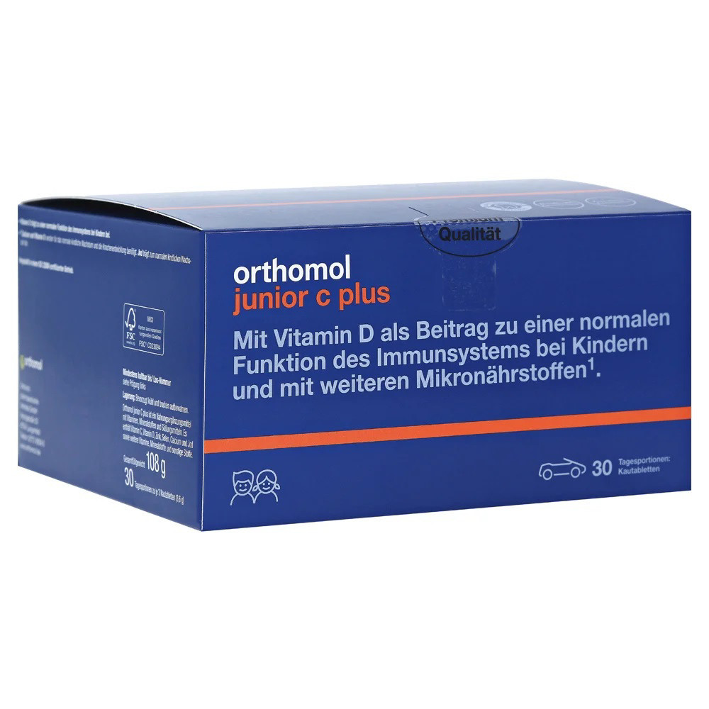 ORTHOMOL JUNIOR C PLUS, 90 tablečių, 30 porcijų