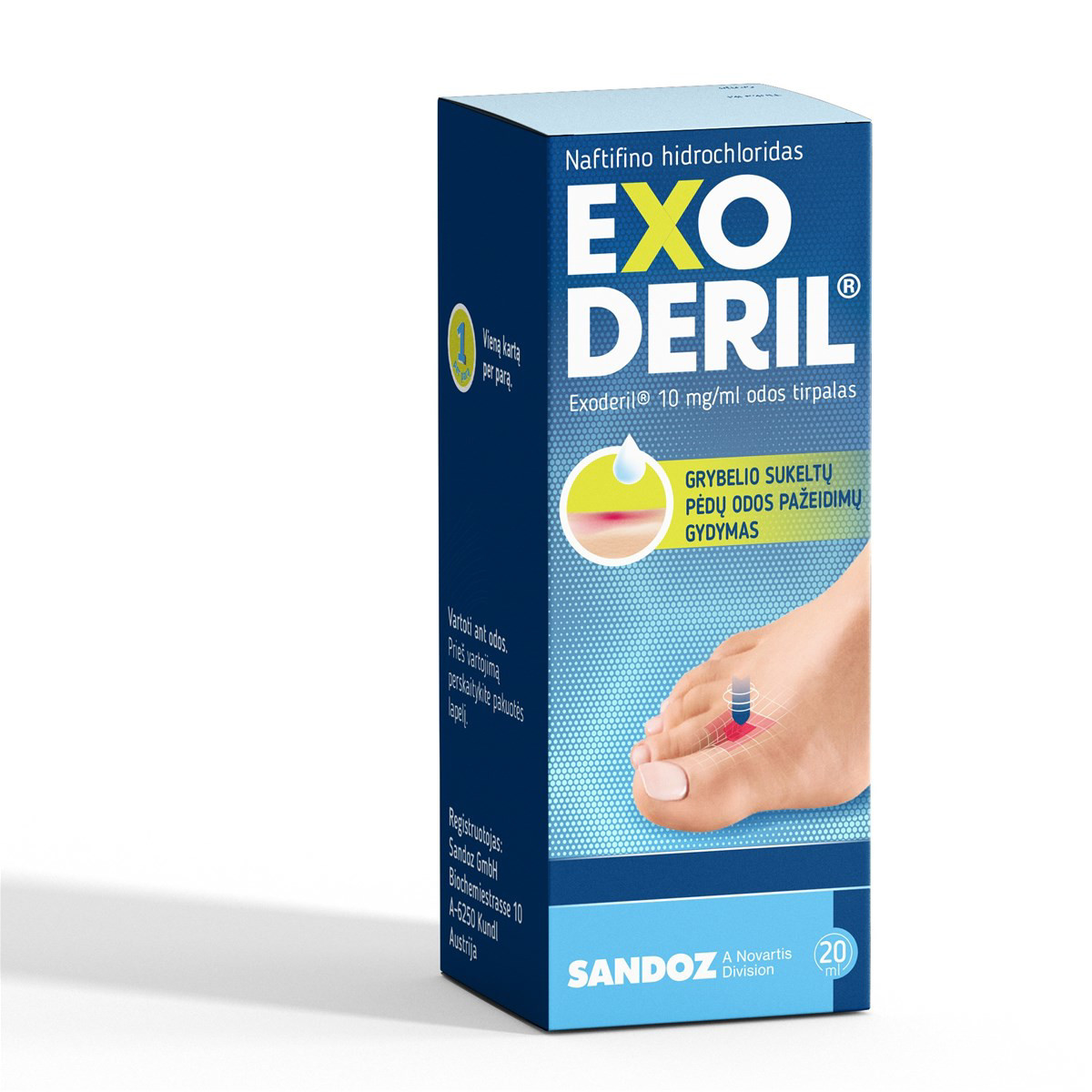 EXODERIL, 10 mg/ml, odos tirpalas, 20 ml