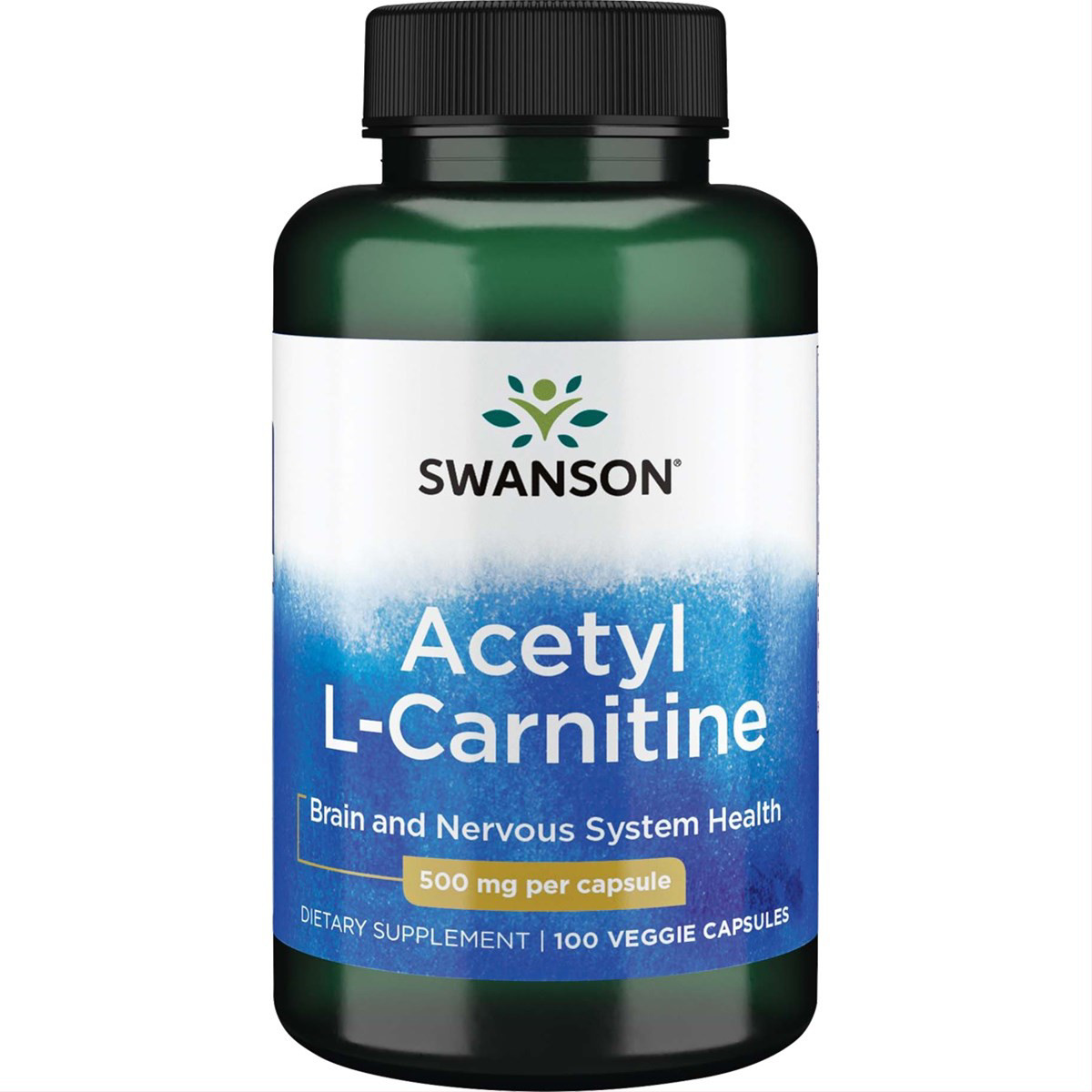 SWANSON ACETIL L - KARNITINAS 500 mg, 100 kapsulių
