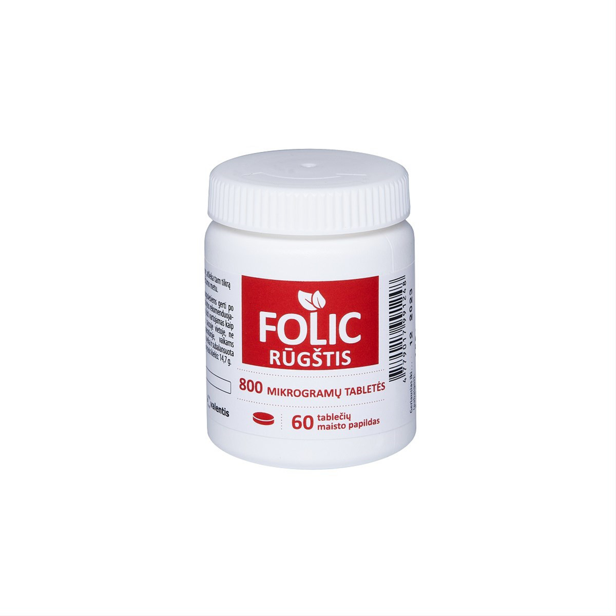 FOLIO RŪGŠTIS, 800 mcg, 60 tablečių