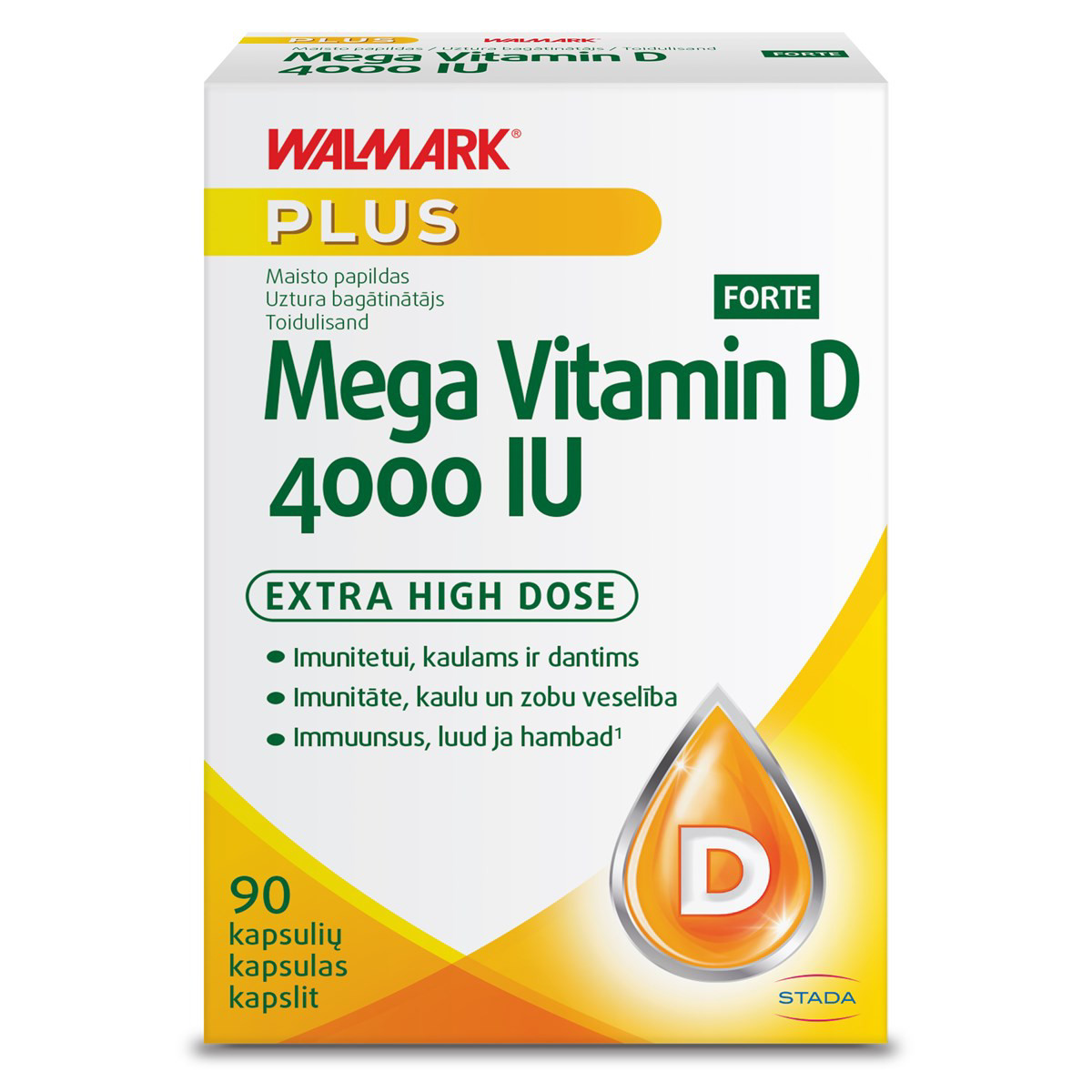MEGA VITAMIN D 4000IU Forte, kapsulės, N90