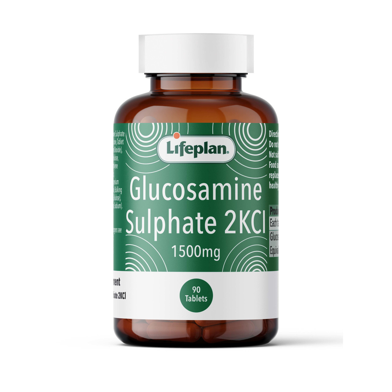 LIFEPLAN GLUCOSAMINE HI-STRENGTH, 1500 mg, grynas gliukozaminas, 90 tablečių