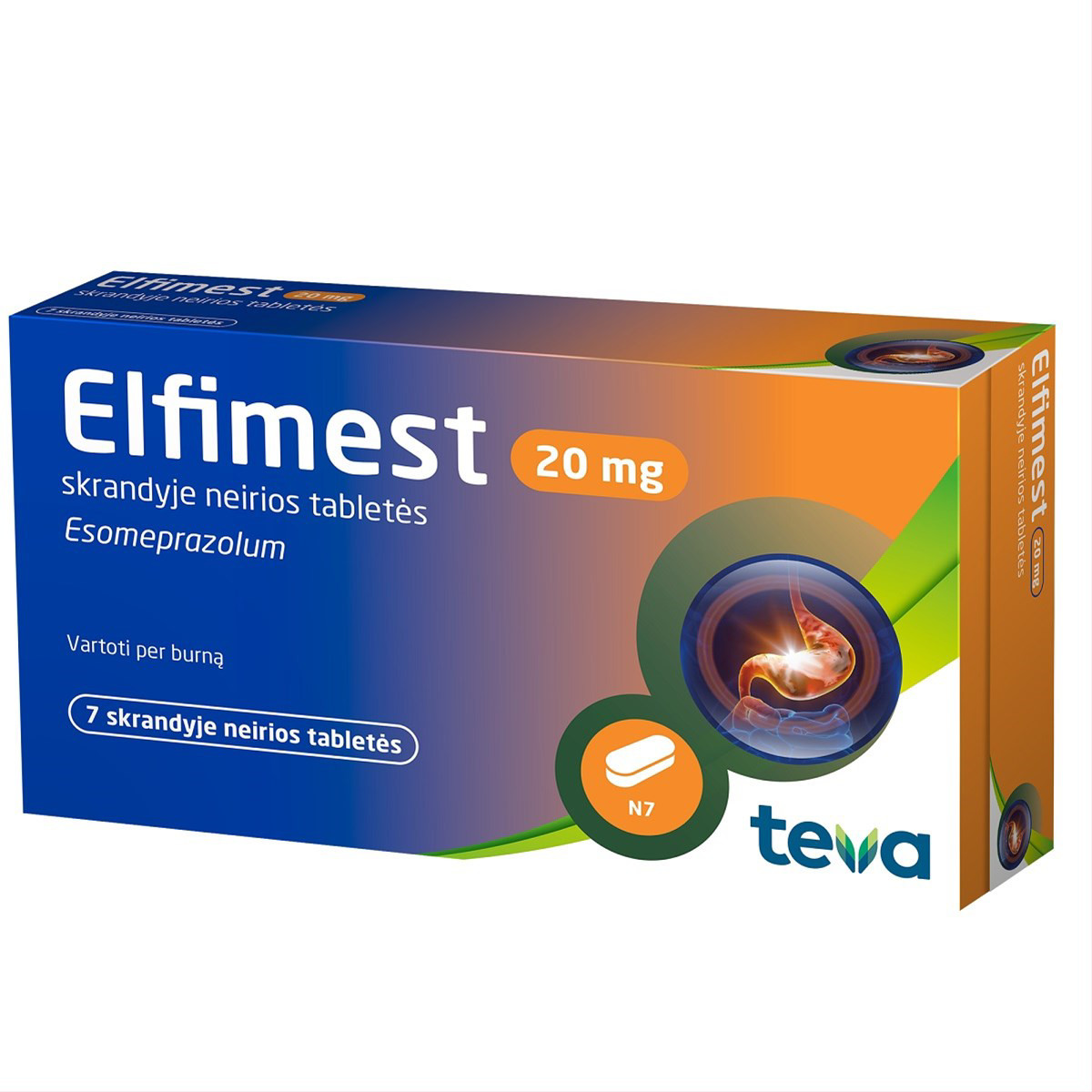 ELFIMEST, 20 mg, skrandyje neirios tabletės, N7