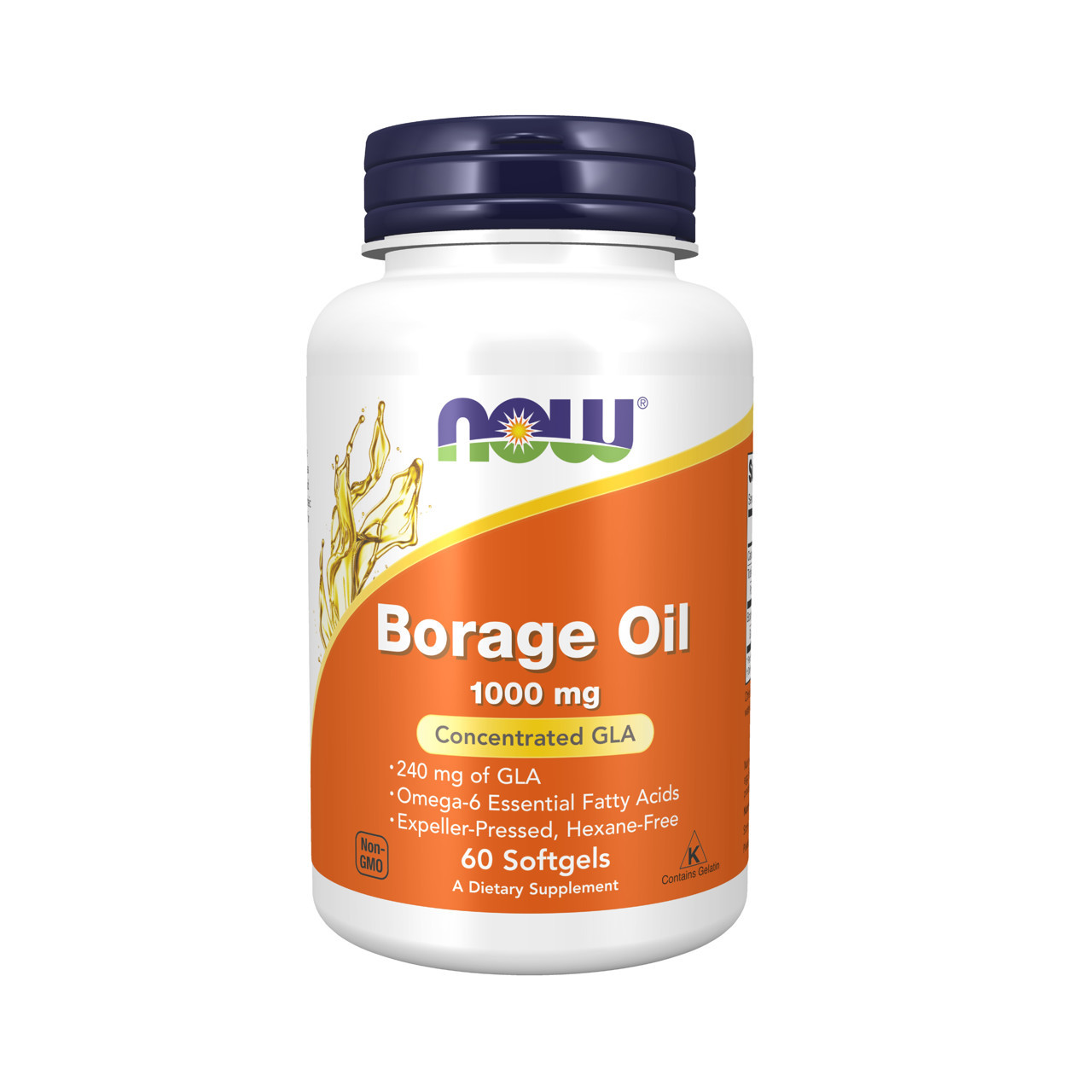 NOW Borage Oil 1000mg 60 Minkštųjų Kapsulių