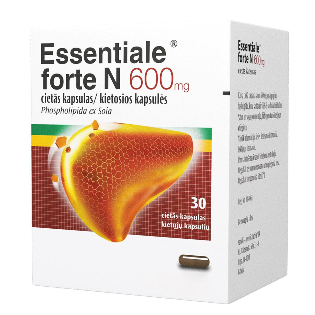 ESSENTIALE FORTE N, 600 mg, kietosios kapsulės, N30