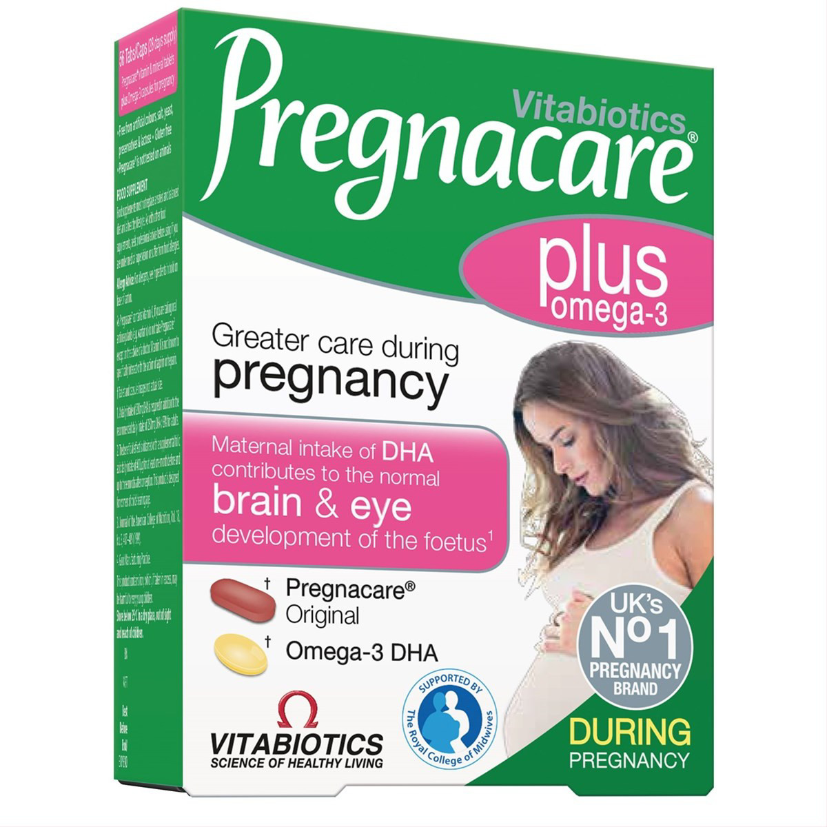 PREGNACARE PLUS, 28 tabletės, 28 kapsulės