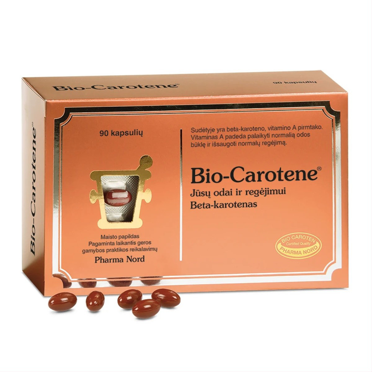 PHARMA NORD BIO-CAROTENE, 90 kapsulių