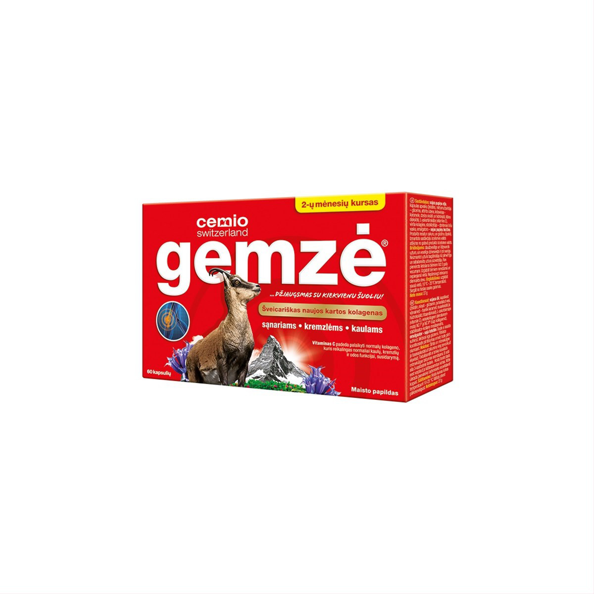 CEMIO GEMZĖ, 60 kapsulių