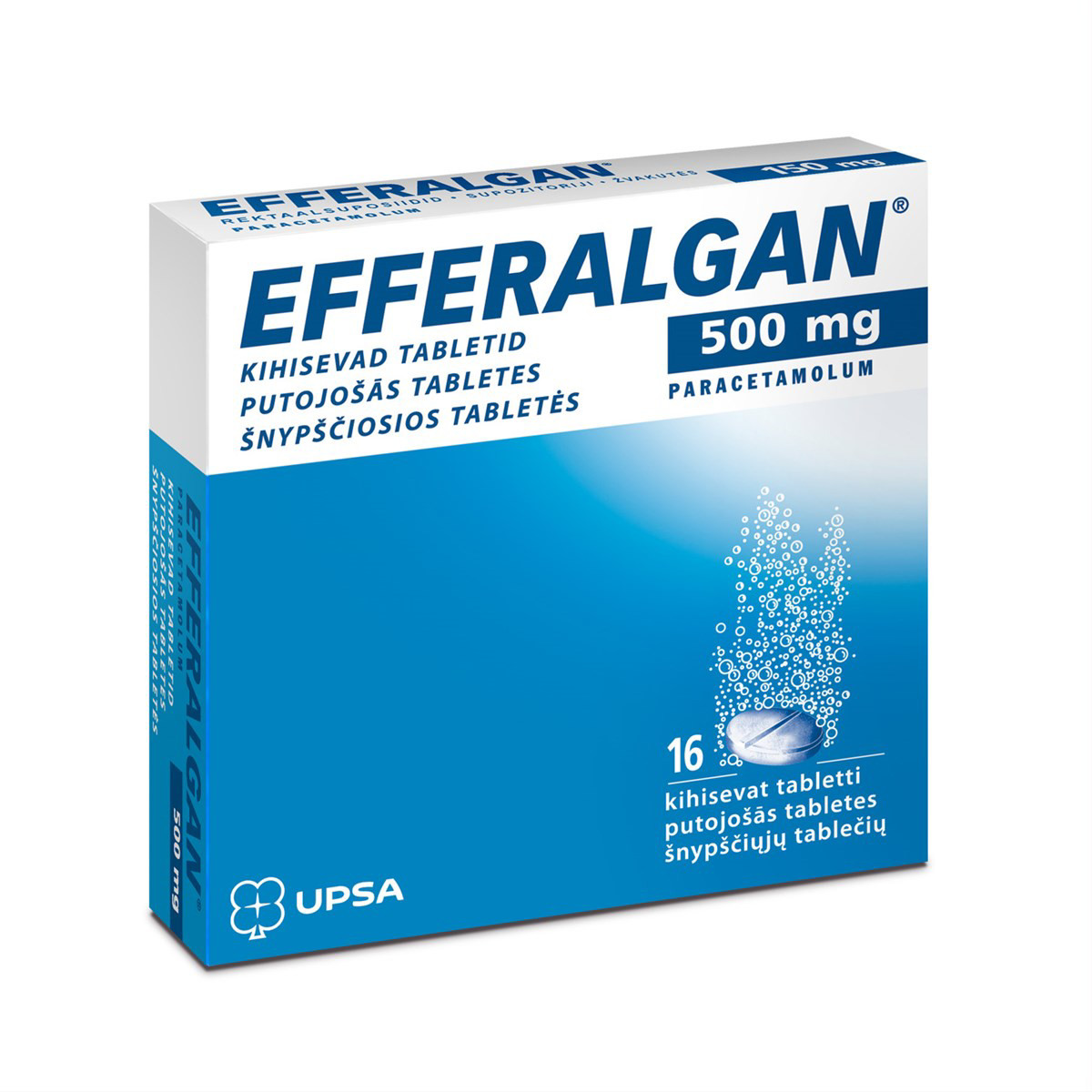 EFFERALGAN, 500 mg, šnypščiosios tabletės, N16