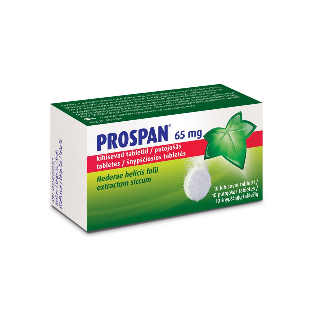 PROSPAN, 65 mg, šnypščiosios tabletės, N10