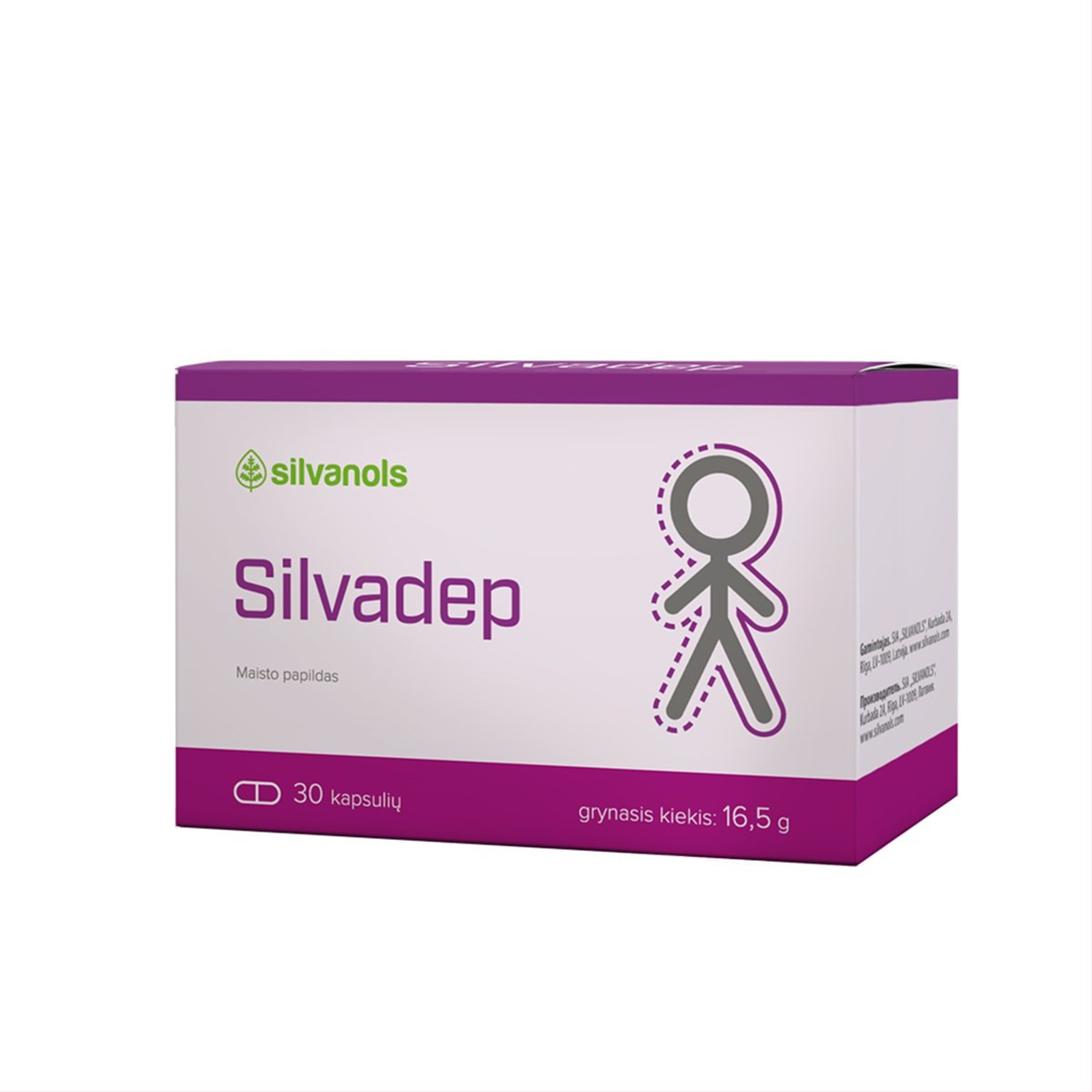 SILVANOLS SILVADEP, 30 kapsulių
