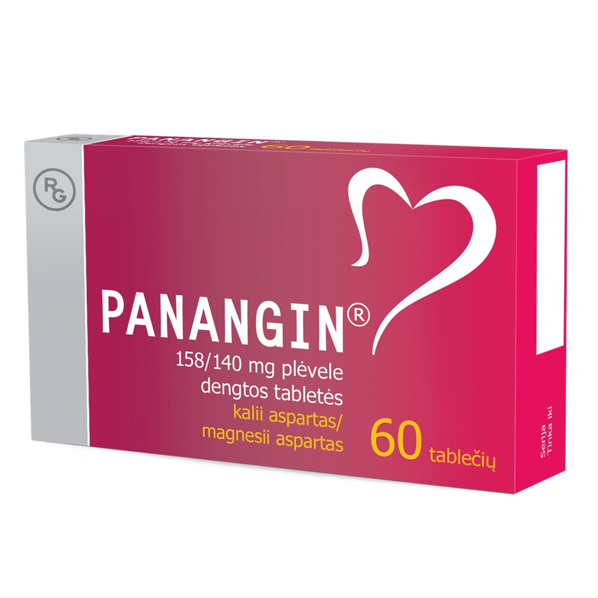 PANANGIN, 158 mg/140 mg, plėvele dengtos tabletės, N60