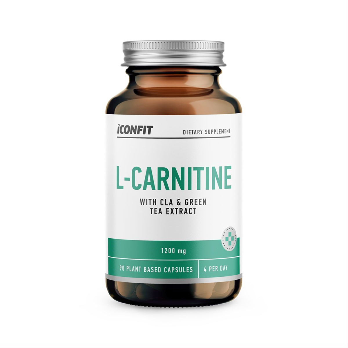 ICONFIT, L-karnitinas su CLA ir žaliosios arbatos ekstraktu, 90 kapsulių