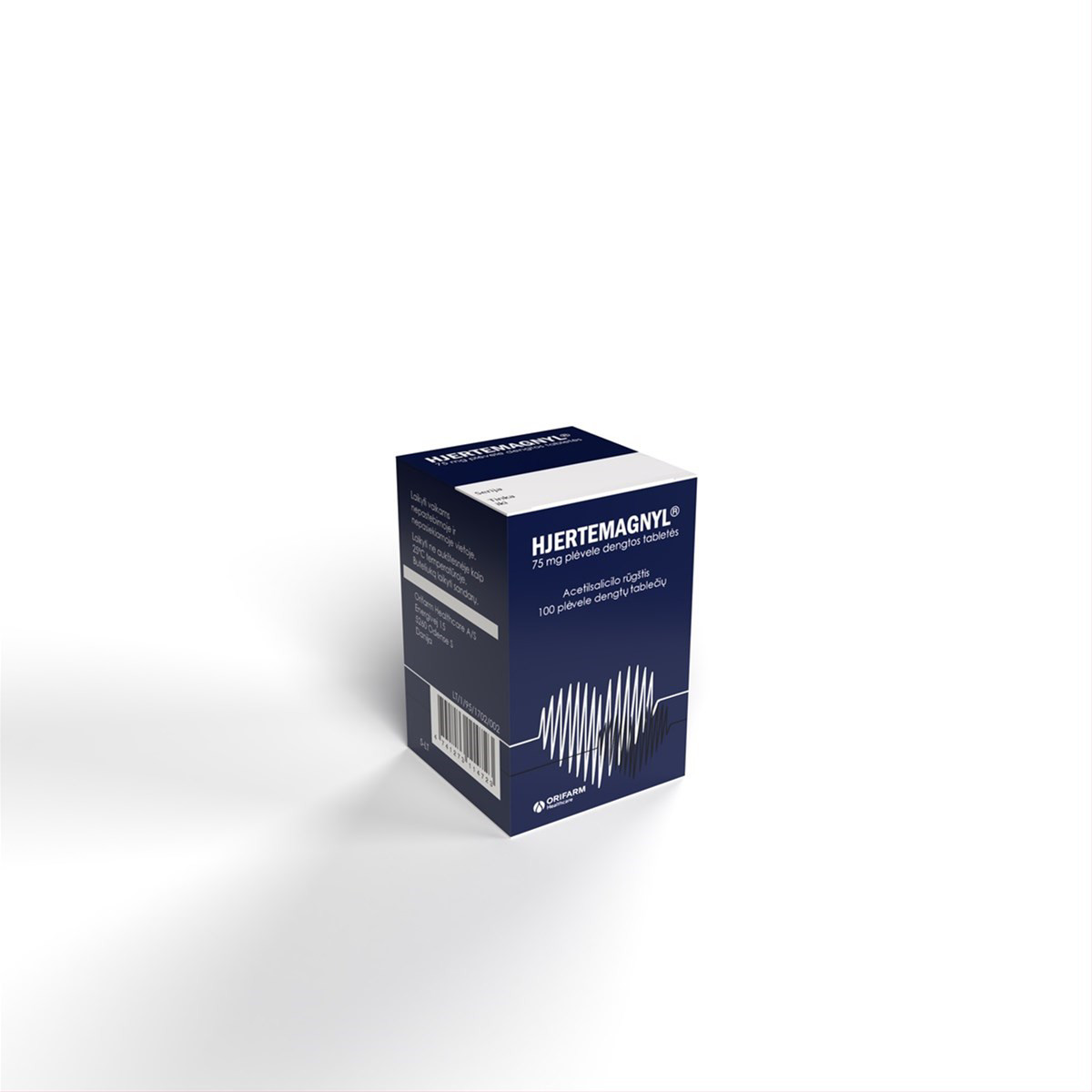 HJERTEMAGNYL, 75 mg, plėvele dengtos tabletės, N100
