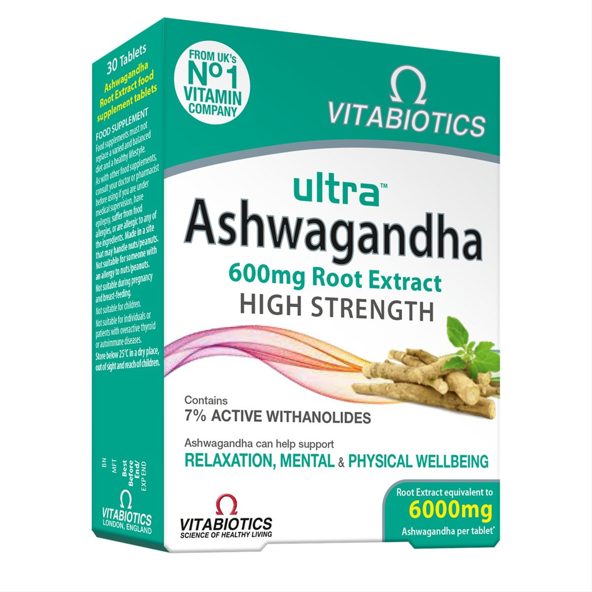 ULTRA ASHWAGANDHA, 30 tablečių