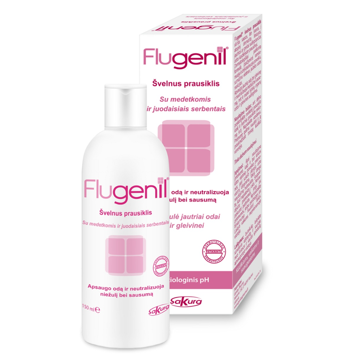 FLUGENIL, švelnus prausiklis, 150 ml