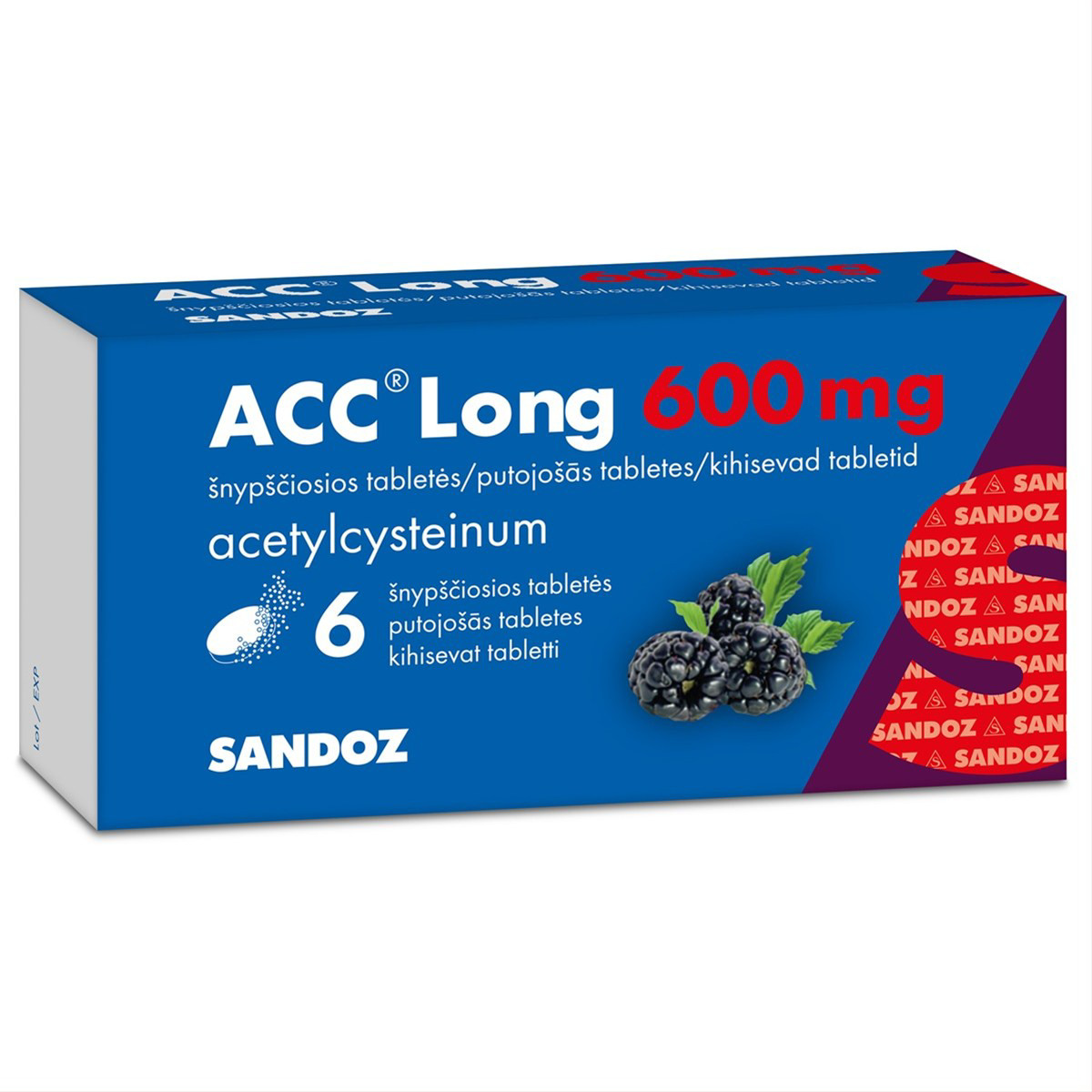 ACC LONG, 600 mg, šnypščiosios tabletės, N6