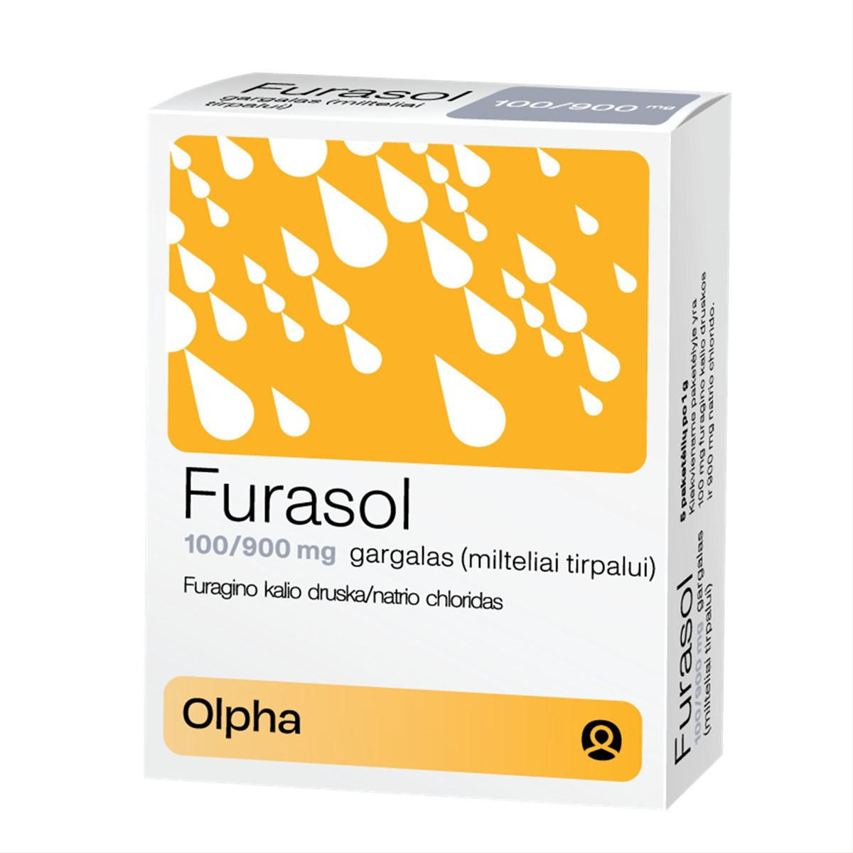 FURASOL, 100/900 mg, gargalas, milteliai tirpalui, N5