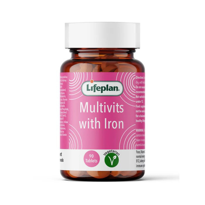 Multivits & Iron, multivitaminai su geležimi, LIFEPLAN, tab.N90