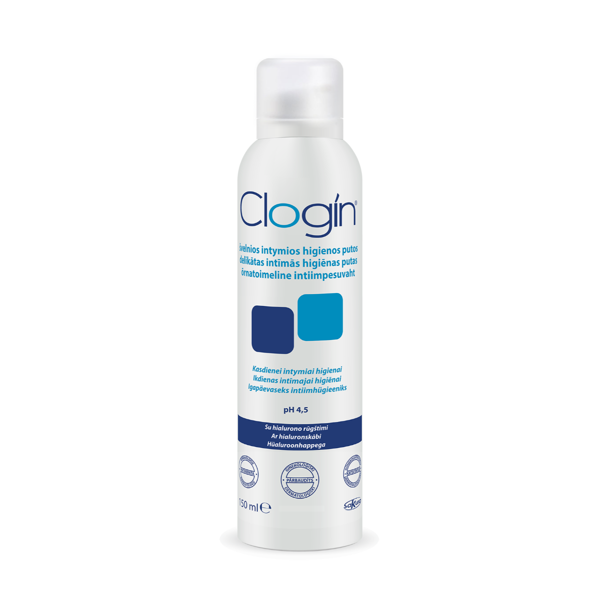 CLOGIN, intymios higienos prausimosi putos, pH 4,5, 150 ml