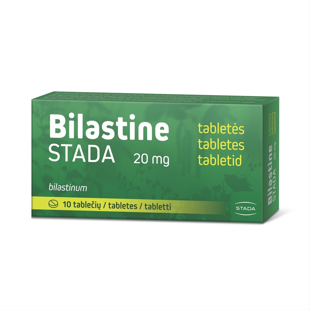 BILASTINE STADA, tabletės, 20mg, N10