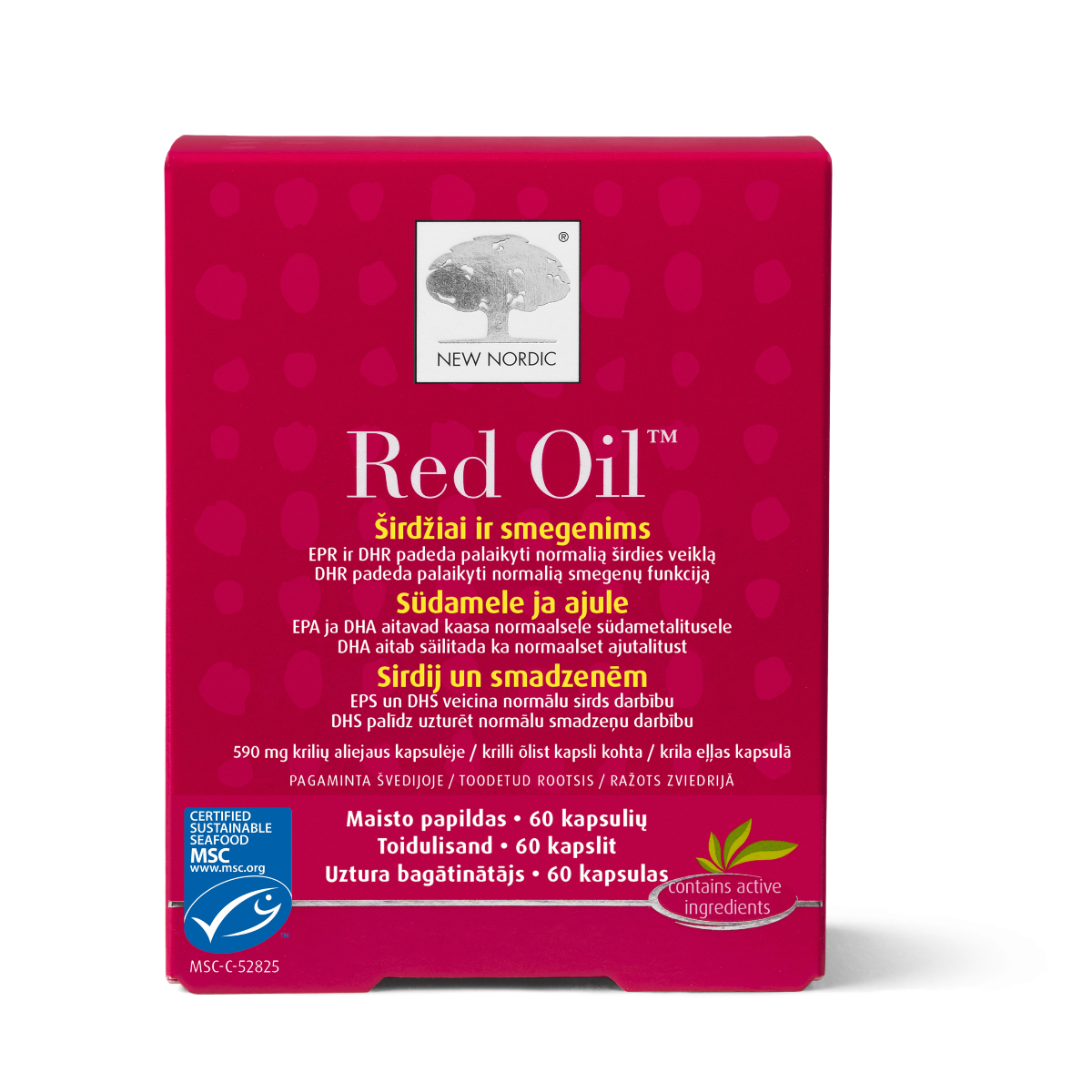 NEW NORDIC RED OIL, 60 kapsulių